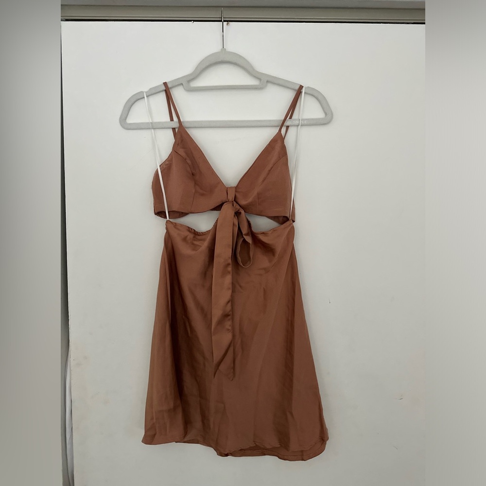 Princess satin Tie-Front Dress